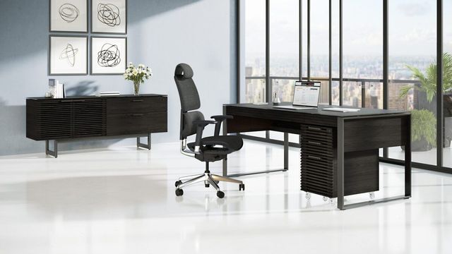 BDI Corridor® Charcoal Stained Ash Desk 4