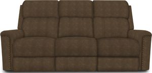 England Furniture EZ Motion Amity Dusty Double Reclining Sofa with Nails