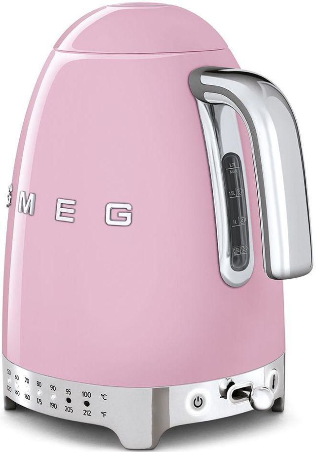Smeg 50's Retro Style Aesthetic Pink Electric Kettle 2