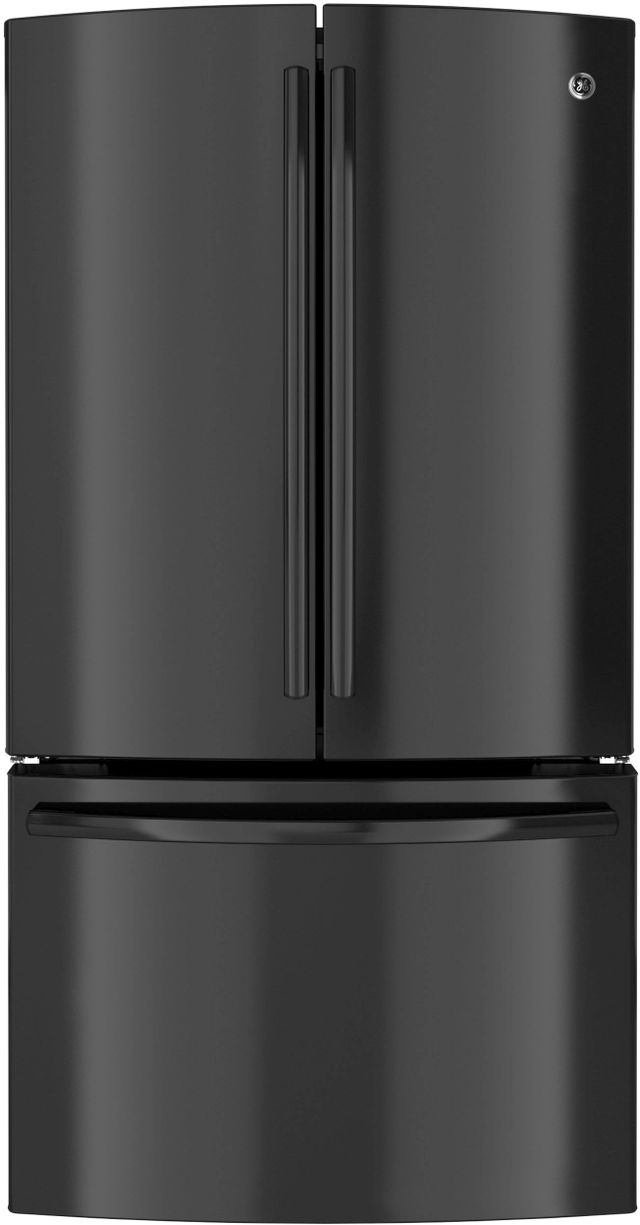 GE Profile 23.1 Cu. Ft. Counter Depth French Door Refrigerator-Black 0