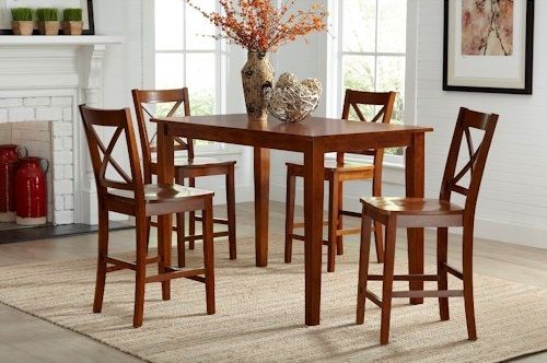 Jofran Inc. Simplicity Brown Cherry Counter Height Dining Table-5