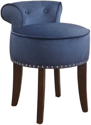 Hillsdale Furniture Lena Blue Vanity Stool