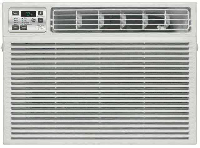 GE® 230 Volt Electronic Heat-Cool Room Air Conditioner-Gray-0