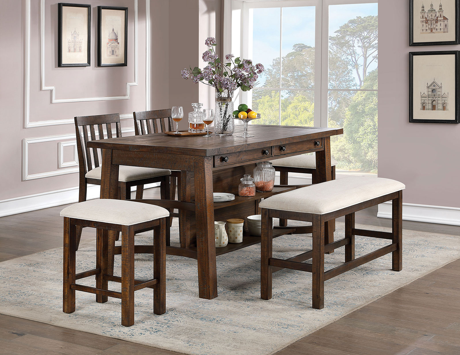 furniture of america counter height table