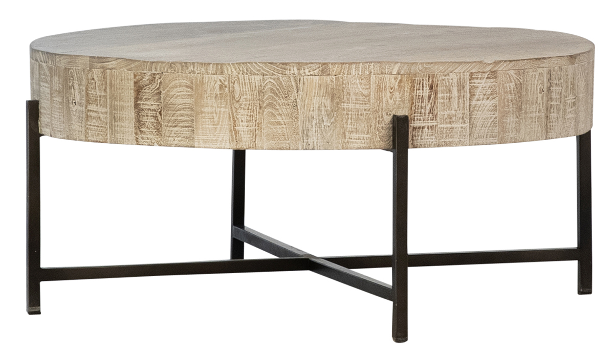 Dovetail Furniture Sison White Wash Coffee Table