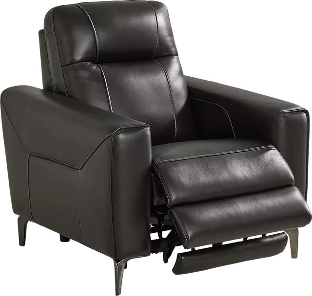 Parkside Heights Black Cherry Leather Dual Power Recliner-2