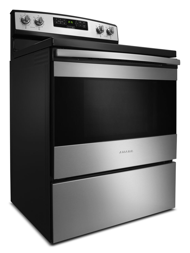 Amana® 30" Black on Stainless Free Standing Electric Range-AER6303MFS-3