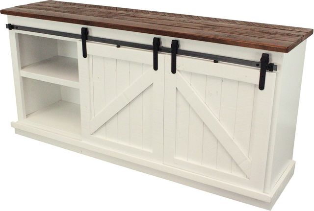 American Heartland Manufacturing Rustic Two-Tone TV Stand 2