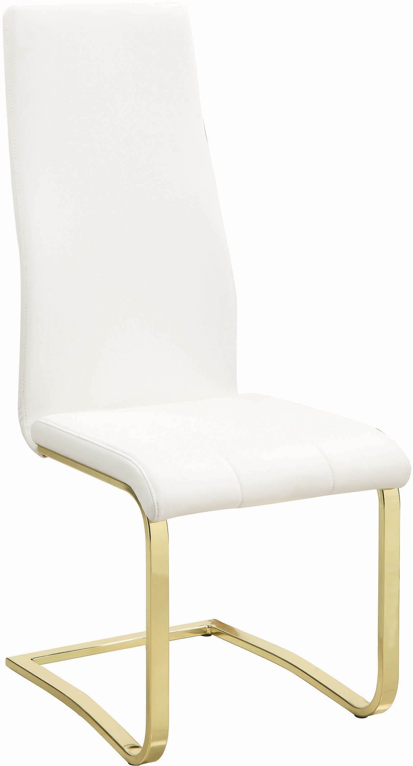 Coaster® Beckham Chanel Set of 4 White Side Chairs | Chesnick Furniture |  Victoria, TX