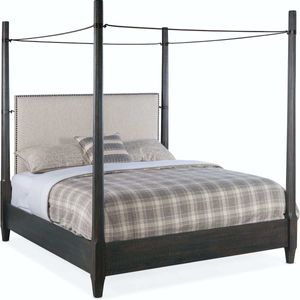Hooker® Furniture Big Sky Charred Timber King Poster Bed with Canopy