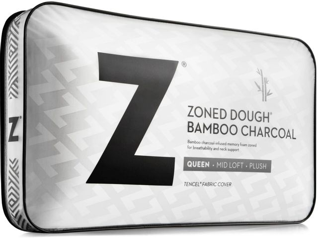 Malouf® Z® Zoned Dough® + Bamboo Charcoal Travel Neck Low Loft Pillow 3