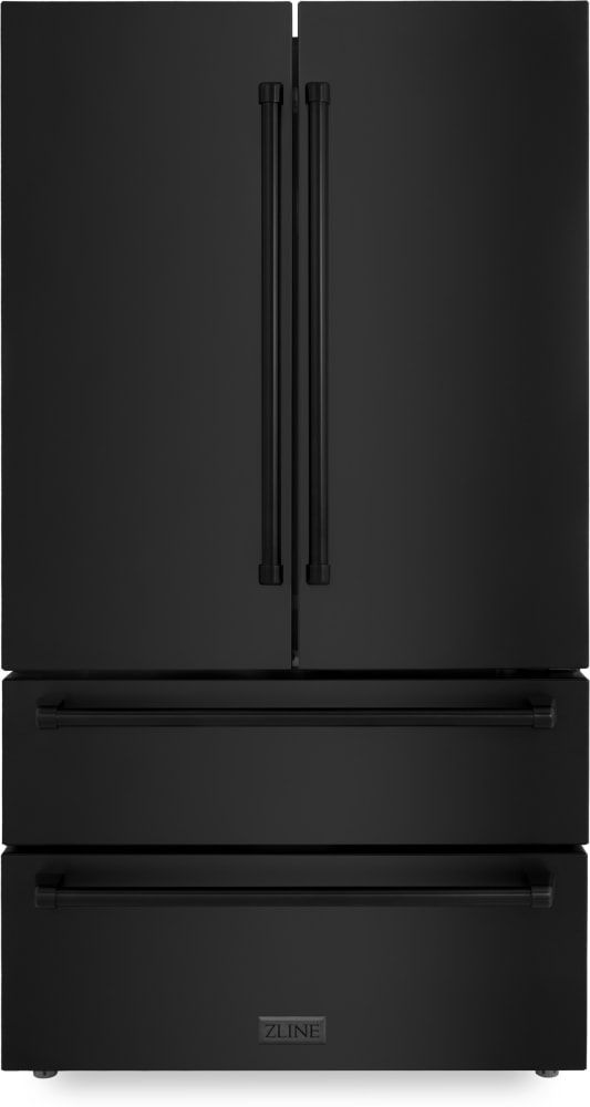 ZLINE 22.5 Cu. Ft. Fingerprint Resistant Black Stainless Steel Counter Depth French Door Refrigerator