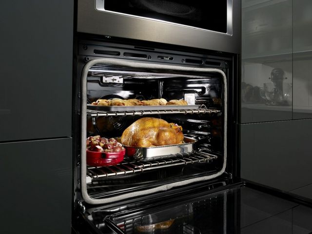 KitchenAid® 30" Black Stainless Steel with PrintShield™ Finish Oven/Microwave Combo Electric Wal Oven-3