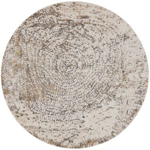 Feizy Parker Ivory/Silver 8' Round Rug