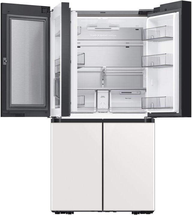 Samsung Bespoke 36 In. 22.8 Cu. Ft. White Glass French Door Refrigerator, Don's Appliances