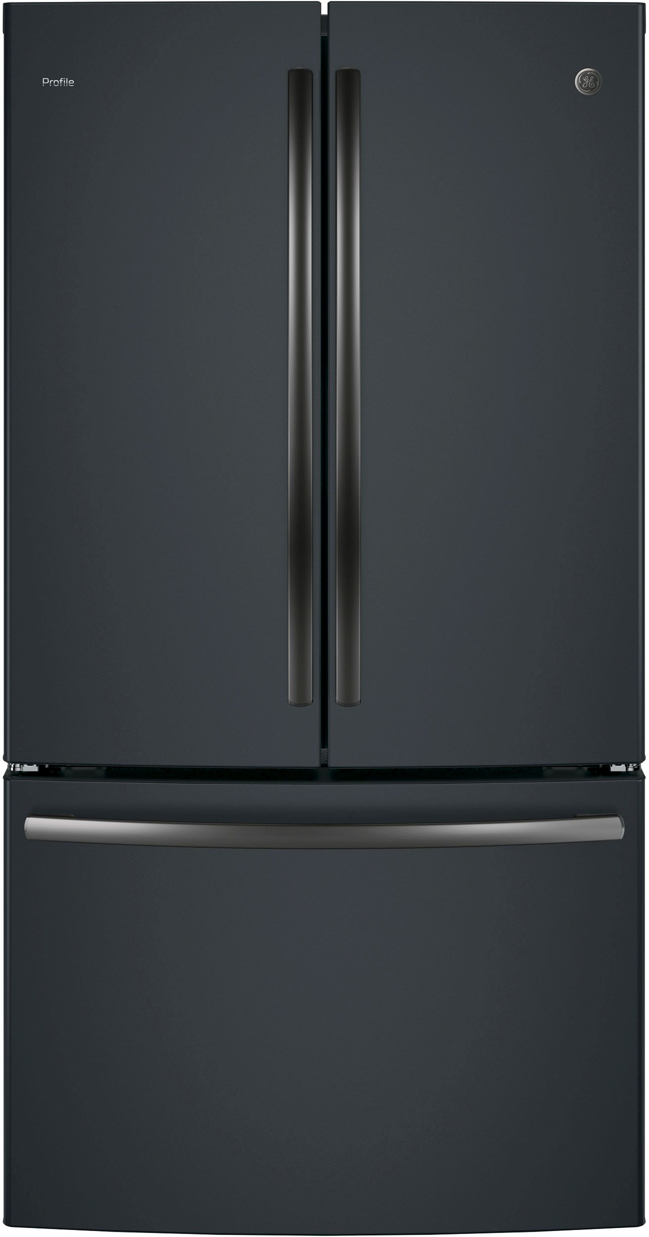 GE Profile™ 23.1 Cu. Ft. Black Slate Counter Depth French Door Refrigerator-PWE23KELDS
