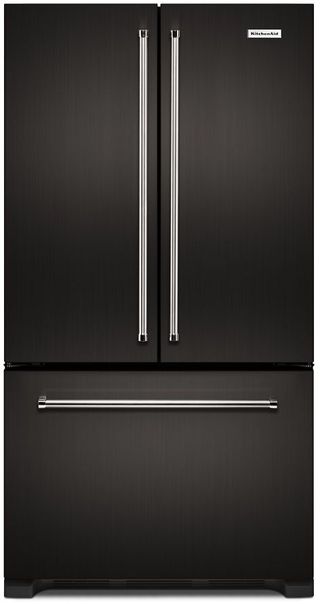 KitchenAid® 21.94 Cu. Ft. Black Stainless Steel with PrintShield™ Finish Counter Depth French Door Refrigerator