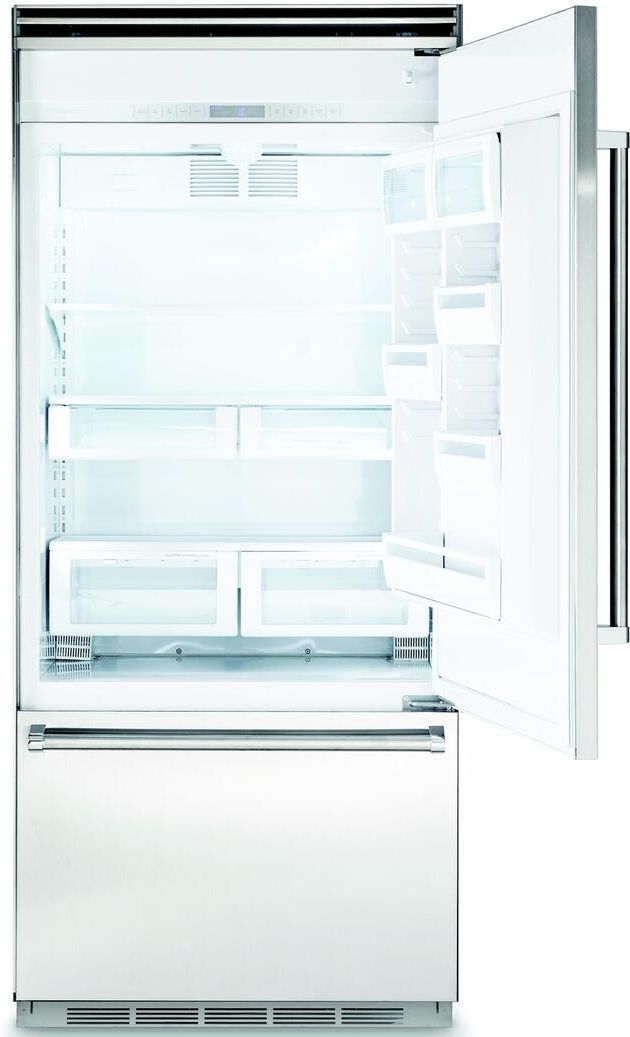 Viking® 5 Series 20.4 Cu. Ft. Alluvial Blue Professional Built In Left Hinge Bottom Freezer Refrigerator 1