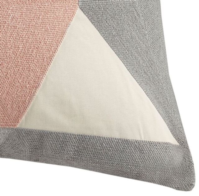 Olliix by INK+IVY Aero Blush 12" x 20" Embroidered Abstract Oblong Pillow-3