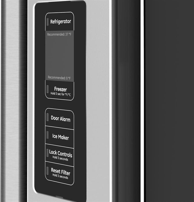 Réfrigérateur à portes françaises à profondeur de comptoir de 36 po Cafe™ de 23,1 pi³ - Acier inoxydable 18