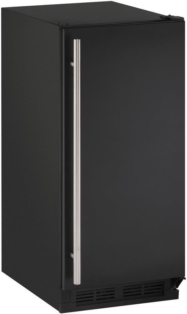 U-Line® 1000 Series 15" Black Solid Clear Ice Machine-0