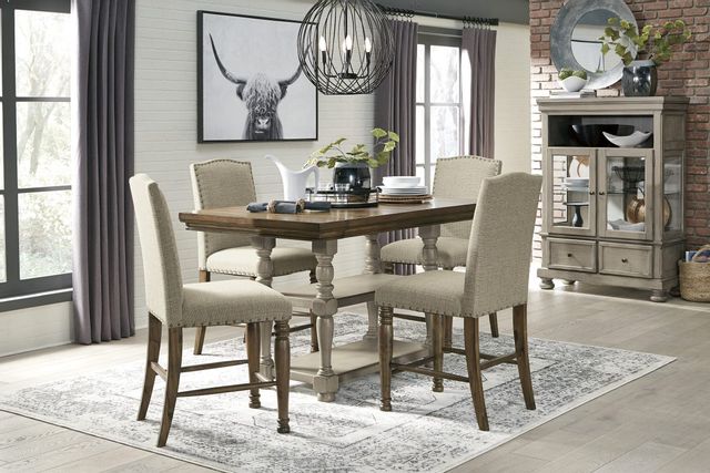 Signature Design by Ashley® Lettner 5-Piece Gray/Brown Dining Table Set 9