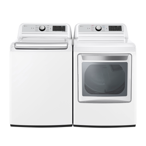 LG Smart 5.5 cu.ft. Top Load Washer and Electric Dryer pair with EasyLoad door and Sensor Dry