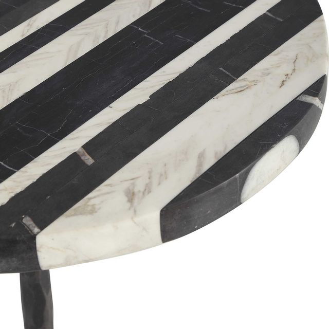 Uttermost® Fine Line Black and White Accent Table 3