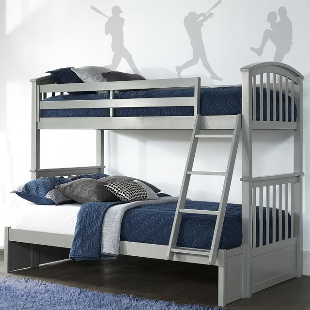 Hillsdale Furniture Schoolhouse Sidney Gray Twin/Full Bunk Bed-1
