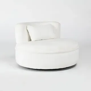 Classic Home Ivory Krista Swivel Lounge Chair
