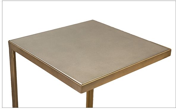 Dovetail Furniture Griffin Brushed Brass End Table 1