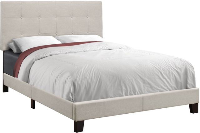 Monarch Specialties Inc. Beige Linen Full Bed