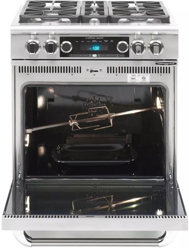 Capital Connoisseurian 30" Stainless Steel Free Standing Dual Fuel Range-1