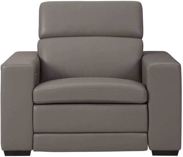 Signature Design by Ashley® Texline Gray Power Recliner with Adjustable Headrest 6
