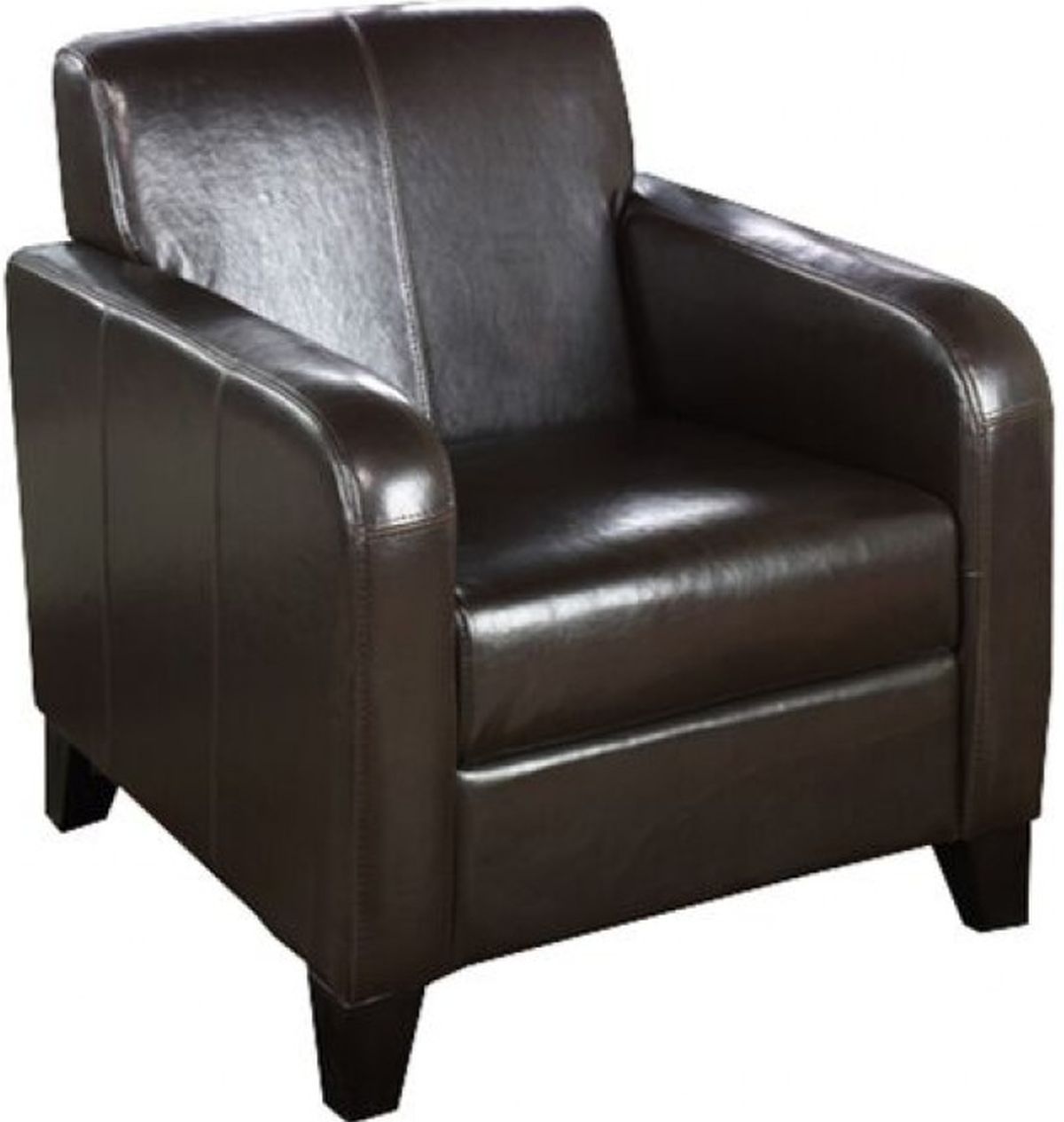 faux leather club chair