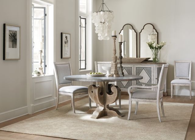 Hooker® Furniture Boheme Light Brown Ascension 60in Zinc Round Dining Table 2