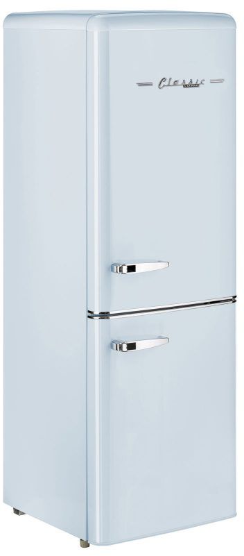 Unique® Appliances Classic Retro 7.0 Cu. Ft. Powder Blue Counter Depth Freestanding Bottom Freezer Refrigerator 5