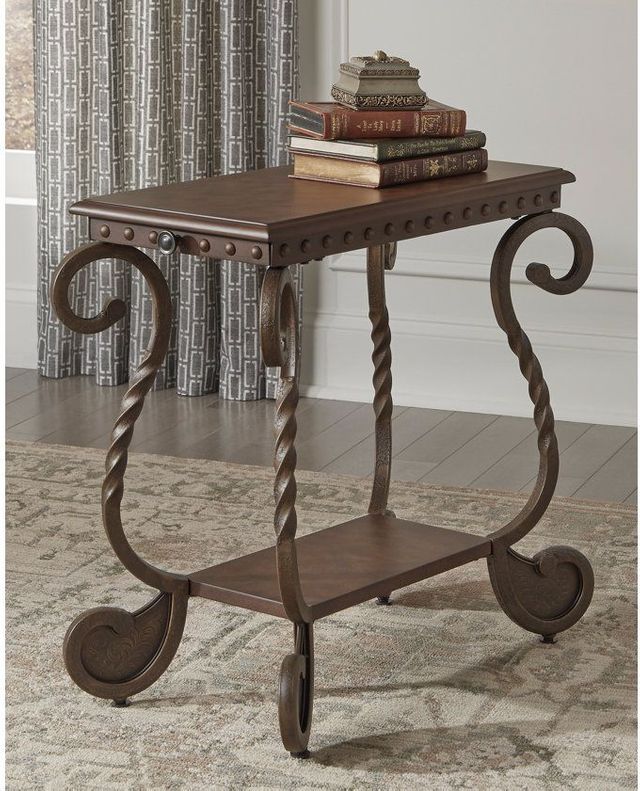 Signature Design by Ashley® Rafferty Dark Brown Chair Side End Table 1