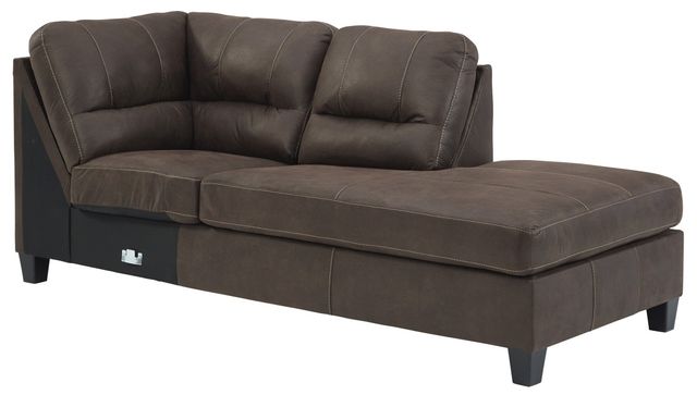Signature Design by Ashley® Navi Chestnut 2-Piece Sleeper Sectional with Chaise 2