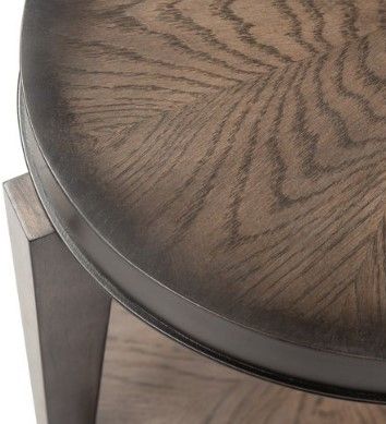 Liberty Penton Espresso Stone Oval Chair Side Table-3
