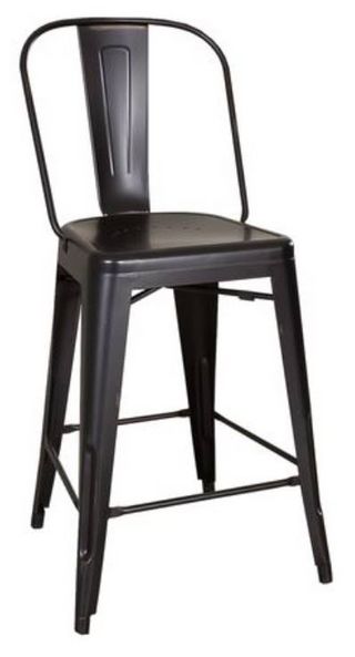 Liberty Vintage Series Black Back Counter Chair