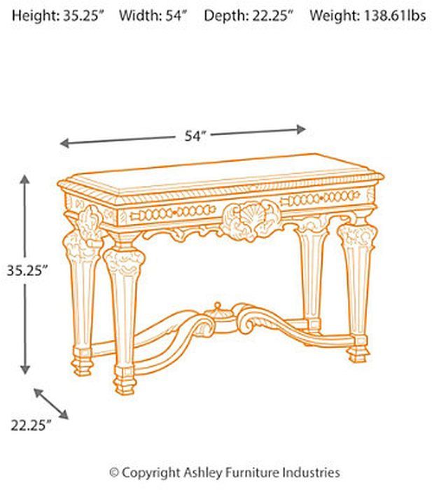 Signature Design by Ashley® Casa Mollino Dark Brown Console Sofa Table 4
