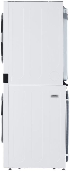LG 4.5 Cu. Ft. Washer, 7.4 Cu. Ft. Gas Dryer White Front Load Stack Laundry 5