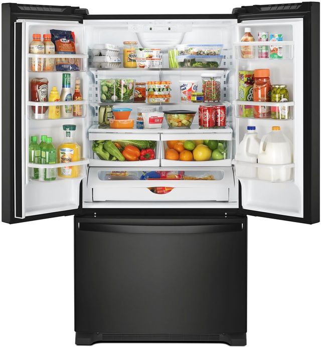 Whirlpool® 22 Cu. Ft. Wide French Door Refrigerator-Black-WRF532SMHB-3