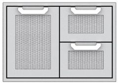 Hestan Professional 30" Stainless Steel Outdoor Double Drawer and Storage Door Combination