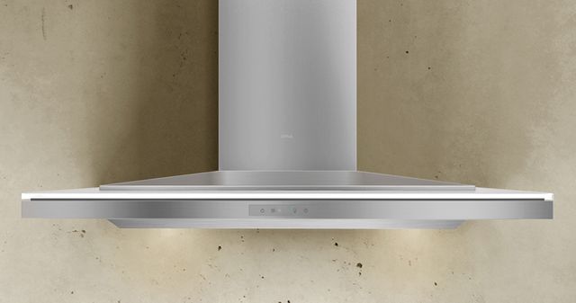 Zephyr ARC Layers 36" Wall Hood-White Glass with Stainless Steel-1
