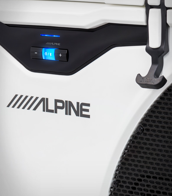 Alpine fashion cooler with speakers