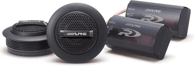 Alpine® Type R 1" Black Silk Ring Dome Tweeter Car Speaker 0