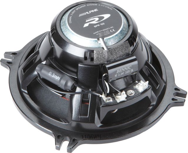 Alpine® 5.25" Black Coaxial 2 Way Car Speaker 1