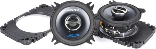 Alpine® 4" Black Coaxial 2 Way Car Speaker 0